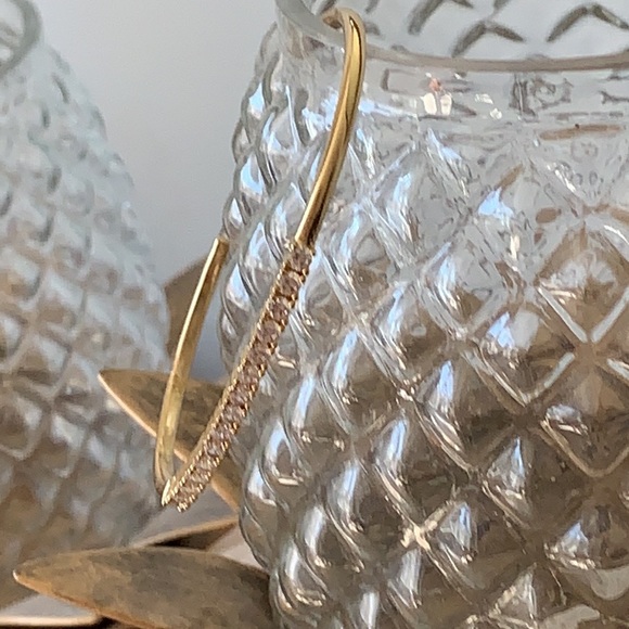 ✨18K GOLD PLATED CZ CUFF BRACELET ✨ - Picture 2 of 5